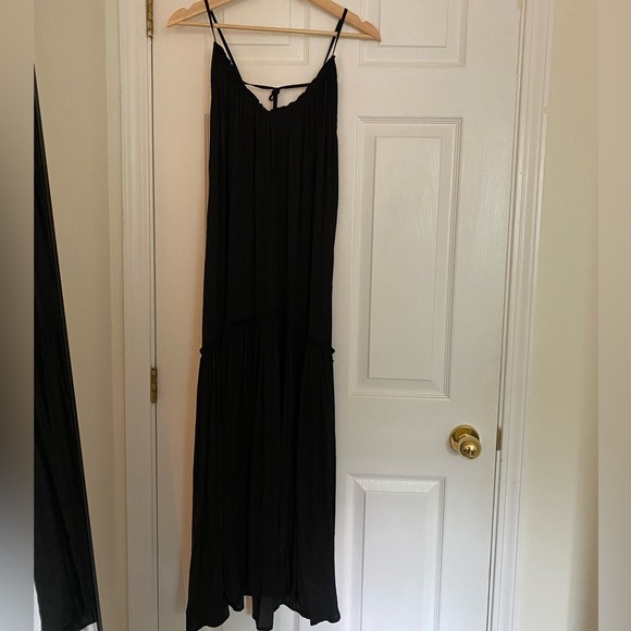ZARA black silky maxi dress - Picture 2 of 4